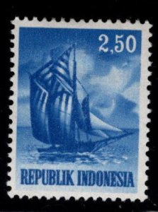 Indonesia Scott 630 MH* Sailboat stamp