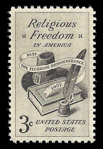 # 1099 MINT NEVER HINGED RELIGIOUS FREEDOM     XF+