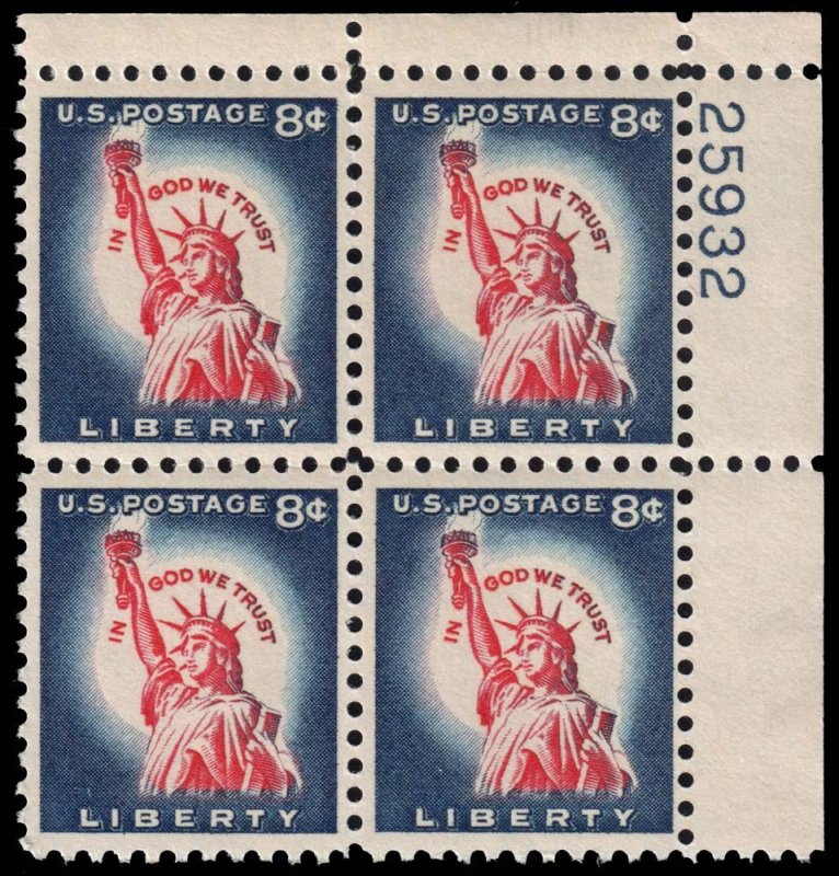 United States - Scott 1042 - Mint-Never-Hinged - Plate Block of Four