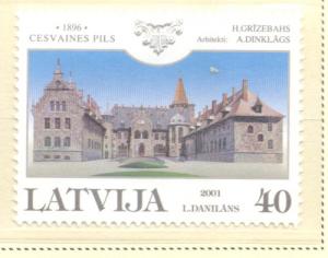 Latvia Sc 536 2001 Cesvaines Palace stamp  mint NH