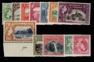 TRINIDAD AND TOBAGO QEII SG267-278, complete set, LH MINT. Cat £40.