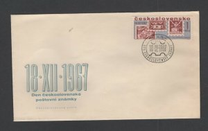 Czechoslovakia #1514  (1967 Stamp Day issue) on  unaddressed cachet FDC