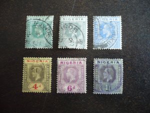 Stamps - Nigeria - Scott# 1,3,4,6,7,8 - Used Part Set of 6 Stamps