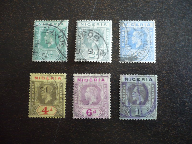 Stamps - Nigeria - Scott# 1,3,4,6,7,8 - Used Part Set of 6 Stamps