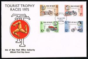 Isle of Man #66-69 TT Motorcycle Races Official FDC