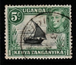 KENYA, UGANDA & TANGANYIKA SG132 1938 5c BLACK & GREEN FINE USED