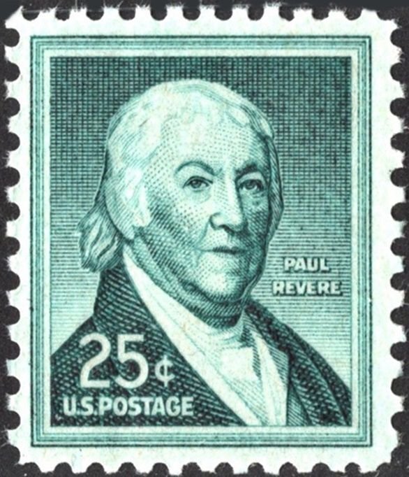 SC#1048 25¢ Paul Revere Single (1958) MNH