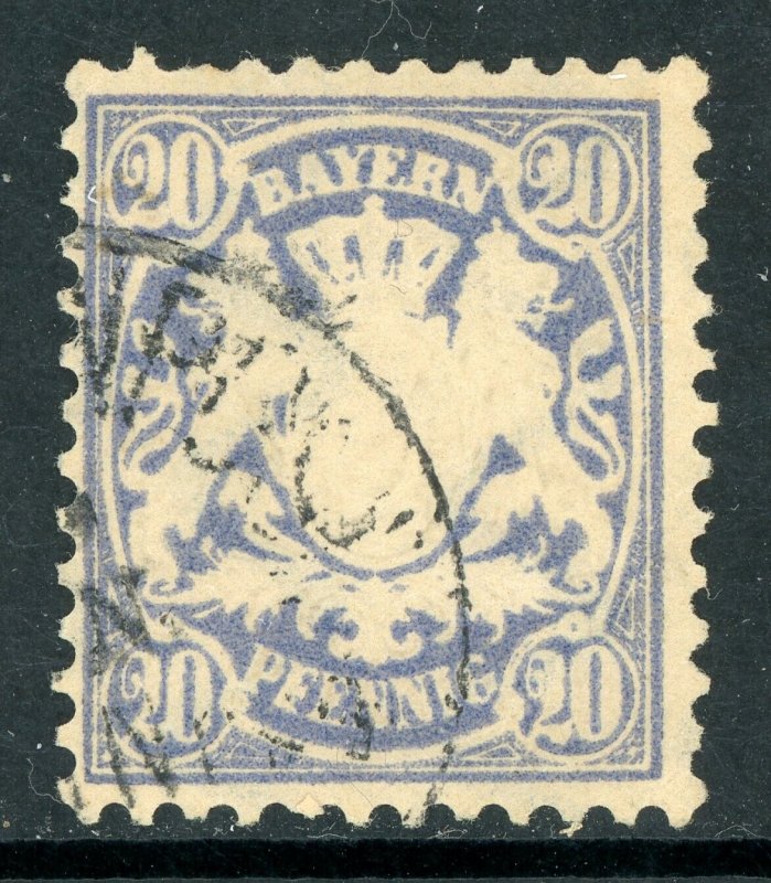 Germany States 1876 Bavaria 20pf Ultra Scott #42 VFU G399