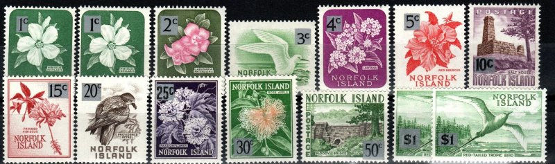 Norfolk Island #71-82, 71a, 82a MNH CV $17.50 (X828)