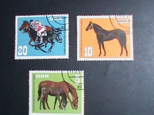 GERMANY DDR STAMP WORLD FAMOUS HORSE CTO STAMP SET   VERY FINE