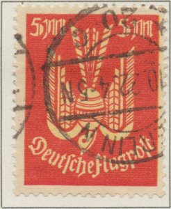 Germany Airmail Deutsche Flugpost 5 Mk Red-Orange Weimar Republic SG #226 1922