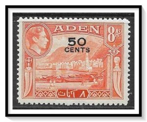 Aden #41 Mukalla Surcharged MH