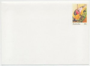 Postal stationery Australia Bird - Rose Robin 