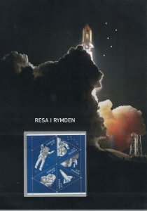 Sweden Scott 2621 MNH collector's sheet space shuttle spacemen