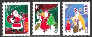CANADA 1991 Christmas Set From Booklet Panes Sc 1339as-1341as MNH