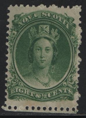 NOVA SCOTIA, 11, HINGED, TONED, 1860-63, QUEEN VICTORIA