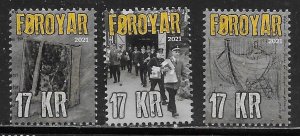 Faroe Islands Scott #'s 769a-c MNH