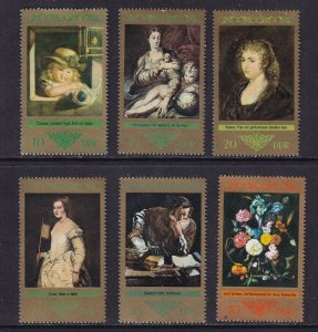 German Democratic Republic DDR  #1497-1502 MNH 1973 paintings