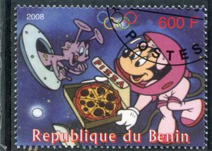 Benin 2008 DISNEY CHARACTERS Beijing Olympics 2008 1v Perforated Fine Used VF