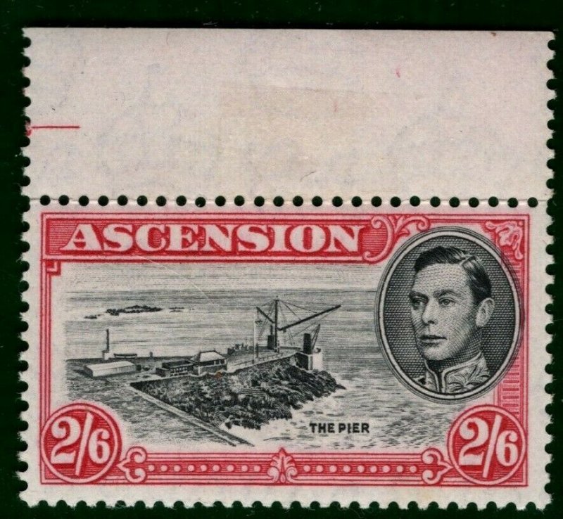 ASCENSION KGVI Stamp SG.45c 2s.6d p13 UMM MNH Marginal 1944 Cat £27+ BLBLUE29