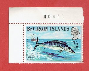 BRITISH VIRGIN ISLANDS SCOTT#243 1972 SPORTFISH - WAHOO- MNH
