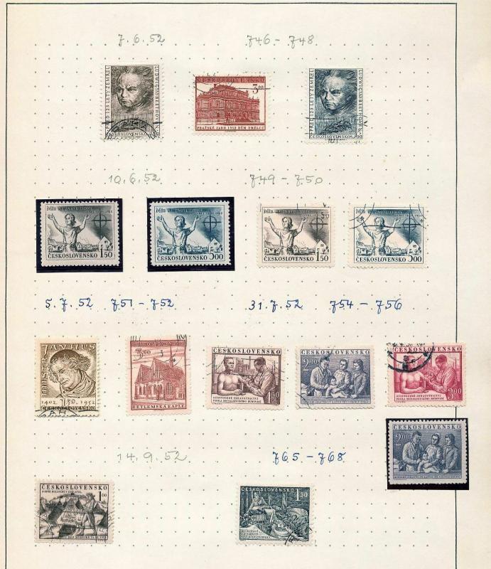 Czechoslovakia 1951/52  M&U Blocks Sheets (Appx 100+Items) (Ref DD543