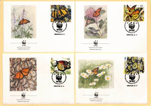 Mexico WWF World Wild Fund for Nature FDC Monarch butterfly