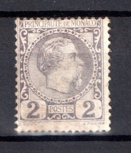 Monaco 1885 2c dull lilac mint MH SG#2 WS15449