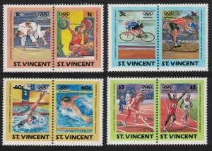 St. Vincent Olympic Games Los Angeles 8v 1984 MNH SG#812-819