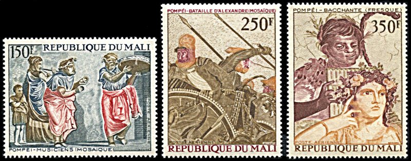 Mali C211-C213, MNH, Pompeian Mosaics