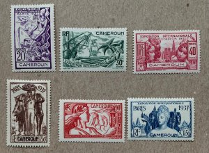 Cameroun 1937 Paris International Exposition, unused. Scott 217-222, CV $10.80