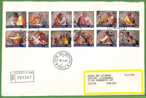 ZA1634 - VATICAN - Postal History - FDC Envelope - MICHELANGELO Arte 1991-