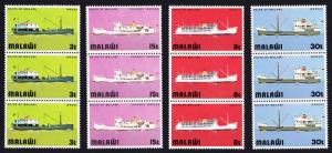 Malawi Ships of Lake Malawi 4v Strips of 3 SG#486-489 SC#251-254