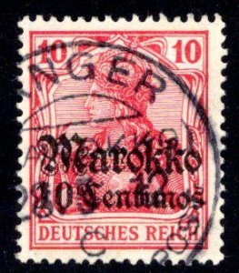 German Offices in Morocco #34,  part Tanger (K) CDS,  28 May 1912, CV €15 E