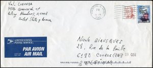 United States 2001 Airplane Rickenbacker Apgar Stamps on cover (575 OS)