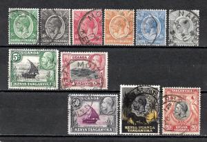 KENYA UGANDA & TANGANYIKA 1922-53 Collection Used.(needs checking)2 Scans.