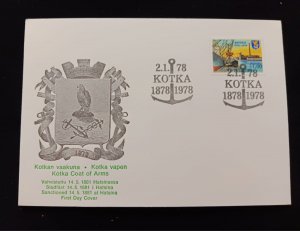 D)1978, FINLAND, FIRST DAY COVER, ISSUE, CENTENARY OF THE FOUNDATION OF THE