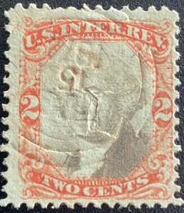 US #R135 Used Embossed Single Fault US Internal Revenue Washington L50