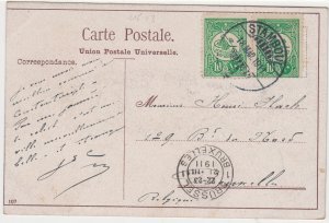 TURKEY (Ottoman Empire) postmarked Stamboul,  14 Mar 1919 - postcard to Belgium