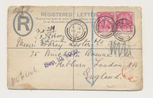 CAPE OF GOOD HOPE 1902 BOER WAR 4d REG. COVER, IDUTYWA CDS TO LONDON, 2d ADDED