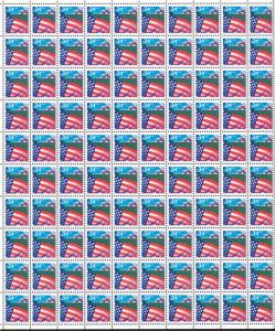 Scott 3469 Flag Over Farm Pane of 100 MNH Stamps