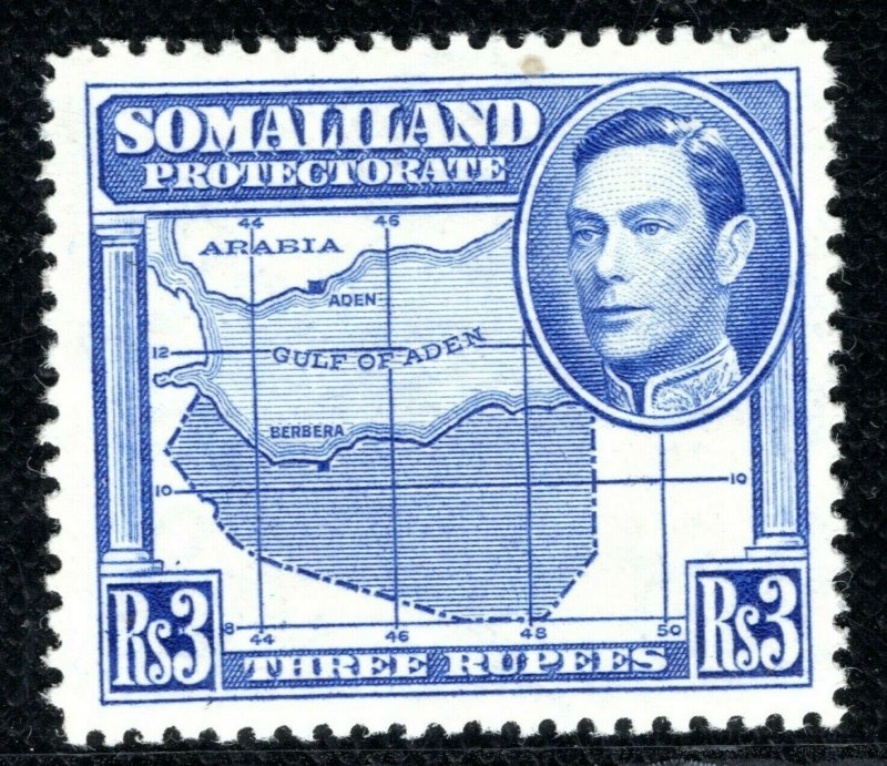 SOMALILAND KGVI Stamp SG.103 3r High Value (1938) Mint MNH Cat £25+ LBLUE80