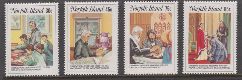 Norfolk Island 1984 Rev. Nobbs Set Sc#352-355 MNH