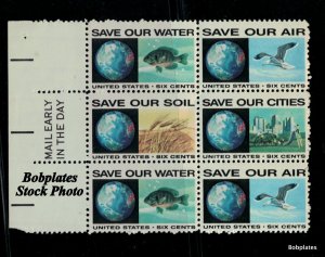 BOBPLATES US #1410-3 Earth Day Mail Early Block F-VF NH ~ See Details for Pos