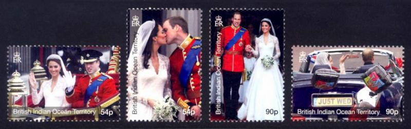 British Indian Ocean Territory Sc# 427-30 MNH Royal Wedding