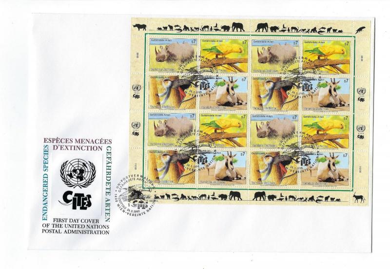 1995 UN United Nations Vienna Sc # 180-183 Quality First Day Cover (CN87)