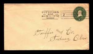 1900 Cleveland Ohio 2 Machine Cancel - L9809