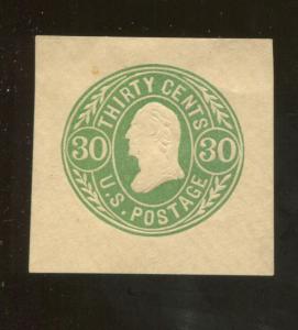 1865 United States of America George Washington 30c Postage Stamp #U72 CV $100