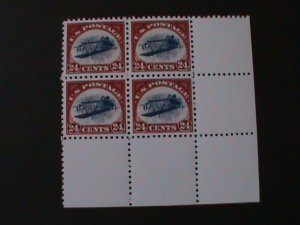 ​UNITED STATES-1918 SC# C3 ERROR-REPRINT-CURTISS JENNY-CENTER INVERTED -BLOCK