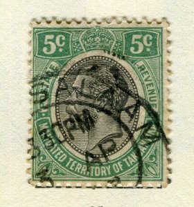 TANGANYIKA; 1927 early GV issue fine used 5c. value 